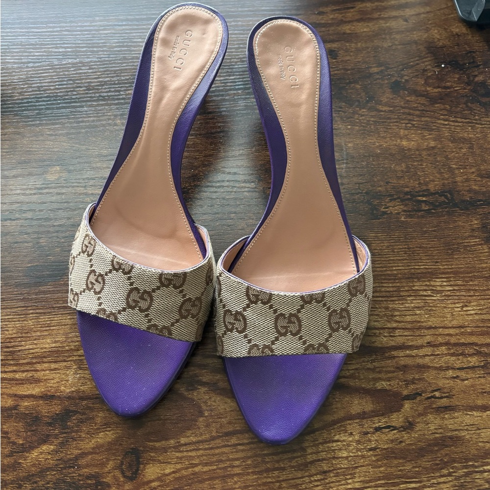 Vintage GUCCI 39 blondie cloth sandal
